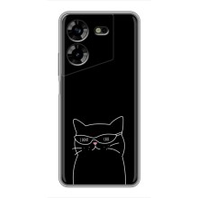 Чехол с рисунком кот на Tecno POVA 5 (LG7n) (Равнодушный кот)