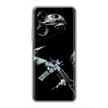 Чехол с украинским воином на Tecno POVA 5 (LG7n) – Украинский снайпер