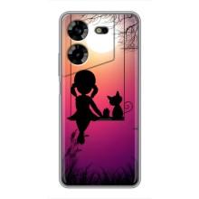 Дівчачий Чохол для Tecno POVA 5 (LG7n) (На гойдалці)