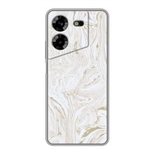 Мраморный чехол на Tecno POVA 5 (LG7n) (VPrint) (Белый мрамор)