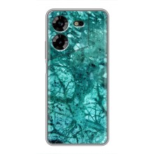 Мраморный чехол на Tecno POVA 5 (LG7n) (VPrint) (Зеленый мрамор)