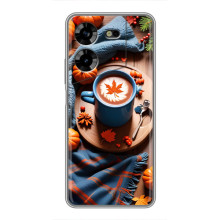 Чехол с уникальным дизайном «Осень с кофе» для Tecno POVA 5 (LG7n) – Кофе и тыквы