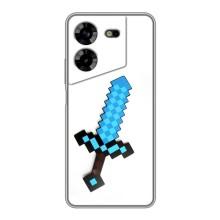 Чохли для Tecno POVA 5 (LG7n) (Персонажі МайнКрафт) (Меч)