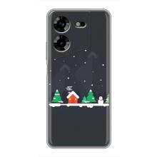 Силіконовий бампер на різдво для Tecno POVA 5 (LG7n) (Місто зимове)