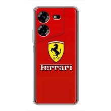 Силіконовий бампер з картинкою машини на Tecno POVA 5 (LG7n) (Ferrari Logo)