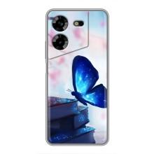 Силіконовий бампер з картинкою звірів для Tecno POVA 5 (LG7n) (Метелик синій)