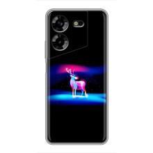 Силіконовий бампер з картинкою звірів для Tecno POVA 5 (LG7n) (Яскравий олень)