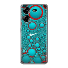 Силиконовый Чехол на Tecno POVA 5 (LG7n) с картинкой Nike (Найк зеленый)