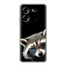 Силіконовий Чохол з Энотами  на Tecno POVA 5 (LG7n) (Стильний Єнот)