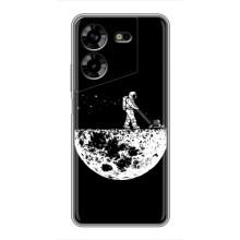 Силіконовый Чохол з принтом "Космонавти" на Tecno POVA 5 (LG7n) (Космонавт)