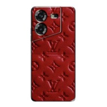 Текстурный Чехол Louis Vuitton для Техно Пова 5 – Красный ЛВ