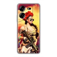 ЗСУ Чохли (TPU) для Tecno POVA 5 (LG7n) (Жінка солдат)