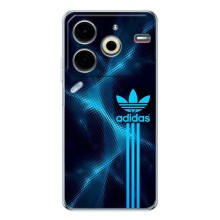 Чехлы Адидас для Tecno Pova 6 Neo 5G (AlphaPrint) (Синий Адидас)