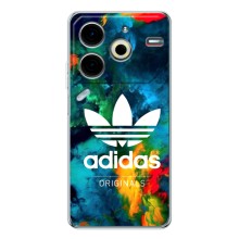 Чехлы Адидас для Tecno Pova 6 Neo 5G (AlphaPrint) (Яркий Адидас)