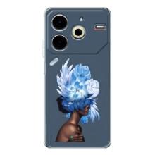 Чехлы (ART) Цветы на Tecno Pova 6 Neo 5G (VPrint) (Цветы на голове)