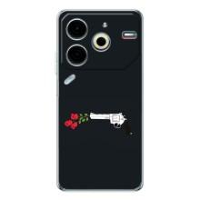 Чехлы (ART) Цветы на Tecno Pova 6 Neo 5G (VPrint) (Неожиданные цветы)