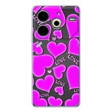 Чехлы для любимой на Пова 6 Нео 5Джи (VPrint) (Pink hearts)