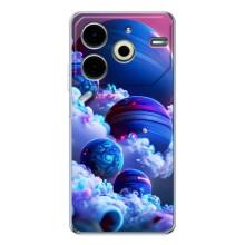Чехлы КОСМОС для Tecno Pova 6 Neo 5G – Синие планеты