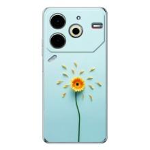 Чехлы с Цветами для Tecno Pova 6 Neo 5G (VPrint) (Желтый цветок)