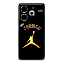 Чехлы для Tecno Pova 6 Neo 5G - с картинкой JORDAN (AlphaPrint) (Jordan Gold)