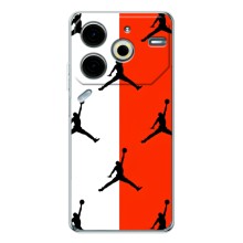 Чехлы для Tecno Pova 6 Neo 5G - с картинкой JORDAN (AlphaPrint) (Лого Джордан)