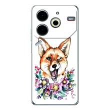 Чехлы с картинкой Лисички для Tecno Pova 6 Neo 5G (VPrint) (Веселая лисичка)