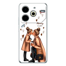 Чехол с печатью для Tecno Pova 6 Neo 5G - (Мама с ребенком) (AlphaPrint) (Дочка и мама)