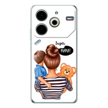 Чехол с печатью для Tecno Pova 6 Neo 5G - (Мама с ребенком) (AlphaPrint) (Мама с сыном)