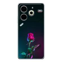 Чехлы с принтом Розочки для Tecno Pova 6 Neo 5G – Ночная роза