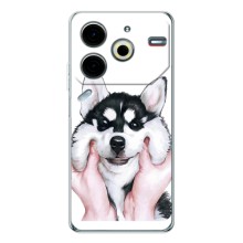 Чехлы с собаками для Tecno Pova 6 Neo 5G (VPrint) (Довольный Хаски)