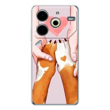Чехлы с собаками для Tecno Pova 6 Neo 5G (VPrint) (Любовь к собакам)