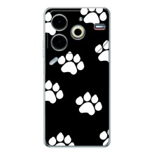 Чехлы с собаками для Tecno Pova 6 Neo 5G (VPrint) (Следы собаки)