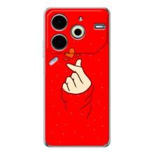 Чохол (Знак сердечка) для Tecno Pova 6 Neo 5G – Сердечко на червоному