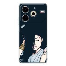 Чехол с печатью для Tecno Pova 6 Neo 5G - (Мода) (AlphaPrint) (Красивая девочка)