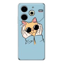 Чехол на Пова 6 Нео 5Джи с Котами (VPrint) (Котик в очках)
