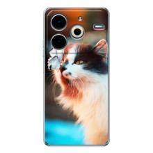 Чехол на Пова 6 Нео 5Джи с Котами (VPrint) (Котик с бабочкой)