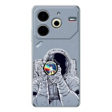 Чехол NASA для Tecno Pova 6 Neo 5G (AlphaPrint) (Космонавт фото)