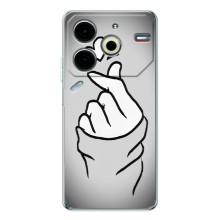 Чохол з принтом для Tecno Pova 6 Neo 5G (AlphaPrint - Знак сердечка)