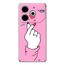 Чохол з принтом для Tecno Pova 6 Neo 5G (AlphaPrint - Знак сердечка)