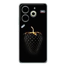 Чехол с изображением  вкусной еды для Tecno Pova 6 Neo 5G – Чёрная клубника