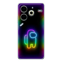 Чехол Амонг Ас для Tecno Pova 6 Neo 5G (AlphaPrint) (Яркий скин)