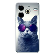 Чехол с принтом для Tecno Pova 6 Neo 5G (AlphaPrint) Модные коты (Стильный кот)