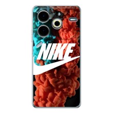 Чехол для Tecno Pova 6 Neo 5G - с принтом Найк (AlphaPrint) (Дымчатый найк)