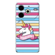 Чехол для Пова 6 Нео 5Джи - (Единорожки - Новинки) (AlphaPrint) (Unicorn)