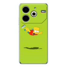 Чехол с Симпсонами для Tecno Pova 6 Neo 5G (VPrint) (Барт Симпсон)