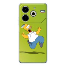 Чехол с Симпсонами для Tecno Pova 6 Neo 5G (VPrint) (Гомер Симпсон)