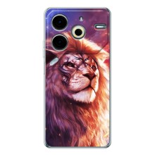 Чехол со Львом для Tecno Pova 6 Neo 5G (VPrint) (Красочный Лев)