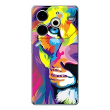 Чехол со Львом для Tecno Pova 6 Neo 5G (VPrint) (Яркий Лев)