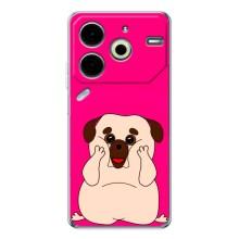 Чехол (ТПУ) Милые собачки для Tecno Pova 6 Neo 5G – Веселый Мопсик