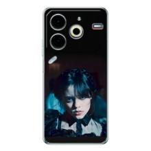 Чехлы Венсдей на Tecno Pova 6 Neo 5G Уэнсдей (AlphaPrint) (взгляд Уэнздей)